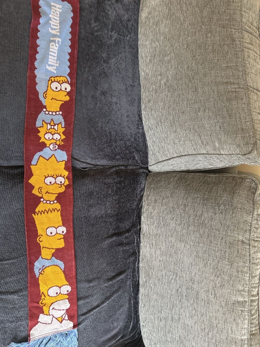 Aston Villa Simpsons Happy Father's Day novelty scarf