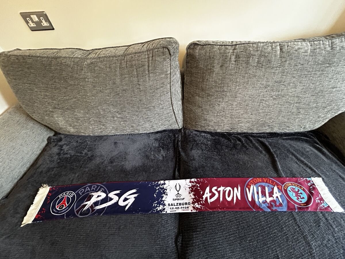 PSG v Aston Villa - UEFA Super Cup split-colour variant