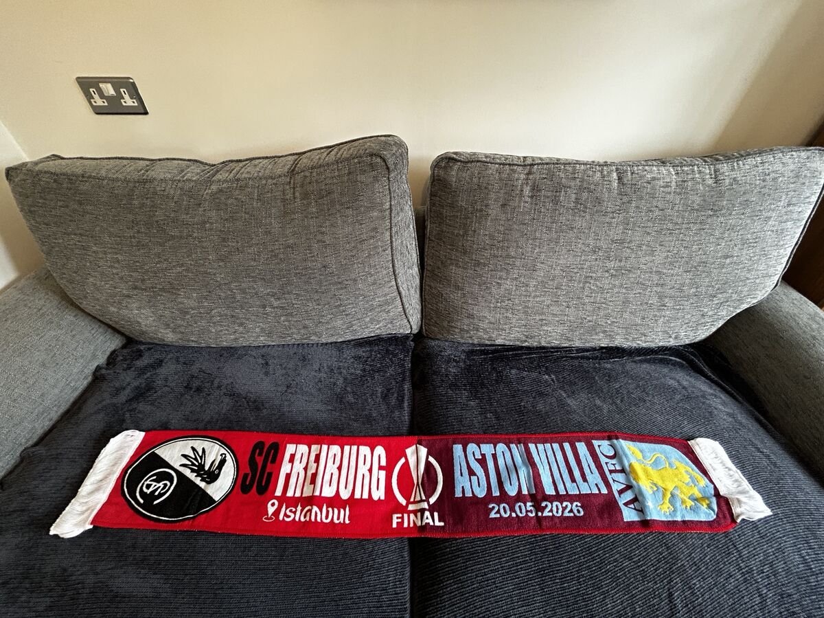 SC Freiburg v Aston Villa UEFA Europa League Final 2026 red scarf