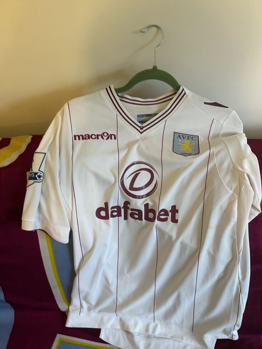 2013/14 Away - white with claret pinstripes