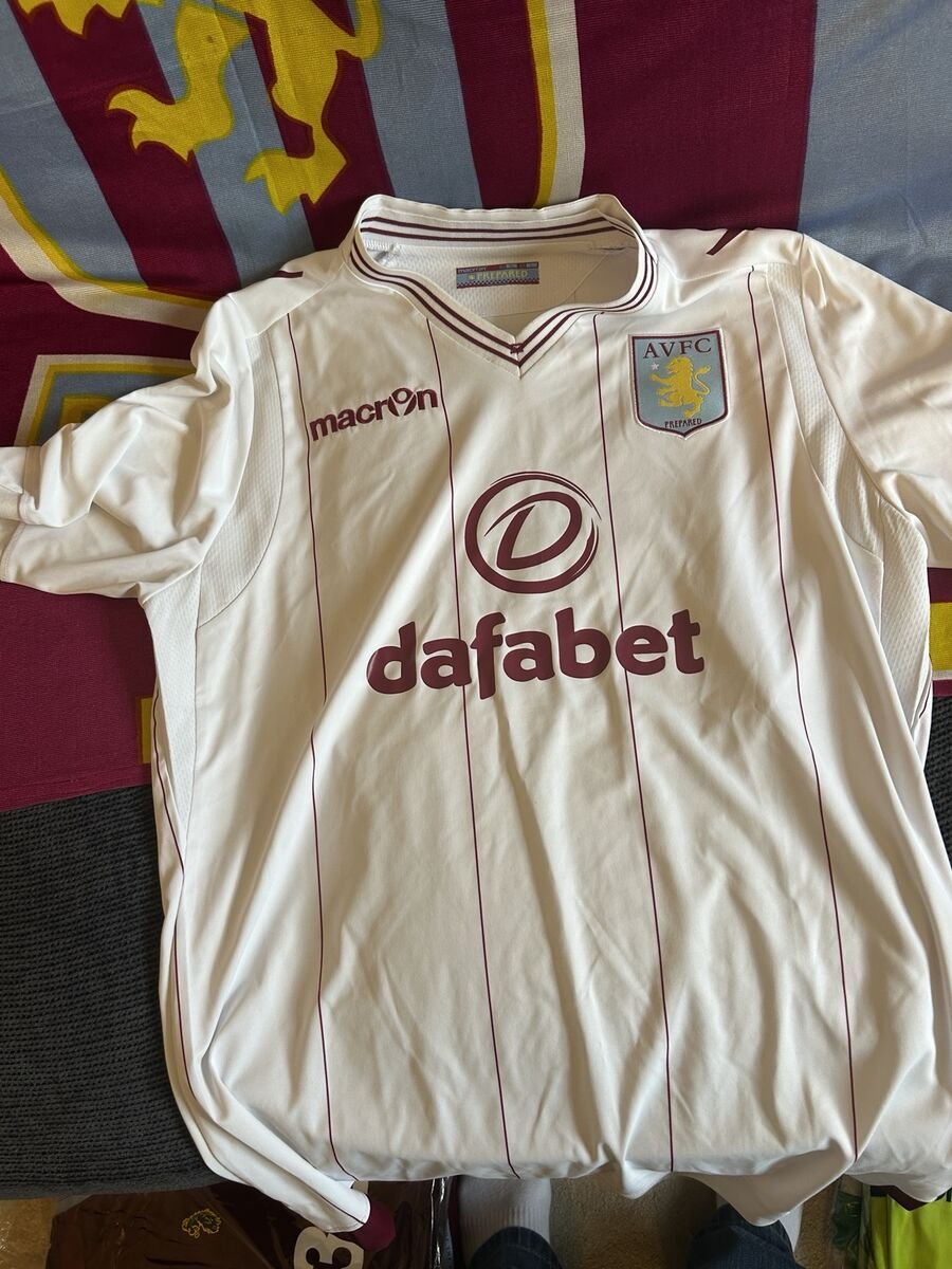 2013/14 Away - white with claret pinstripes