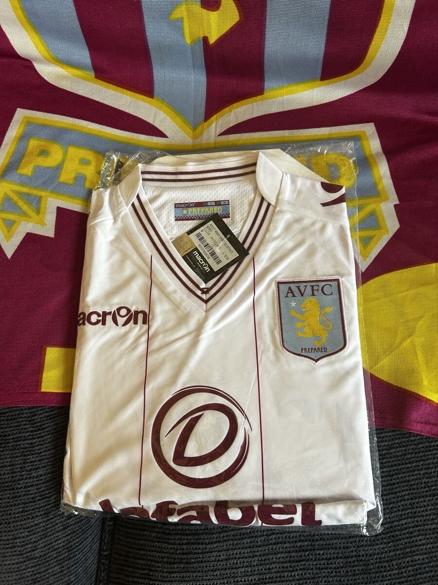 2013/14 Away - white with claret pinstripes